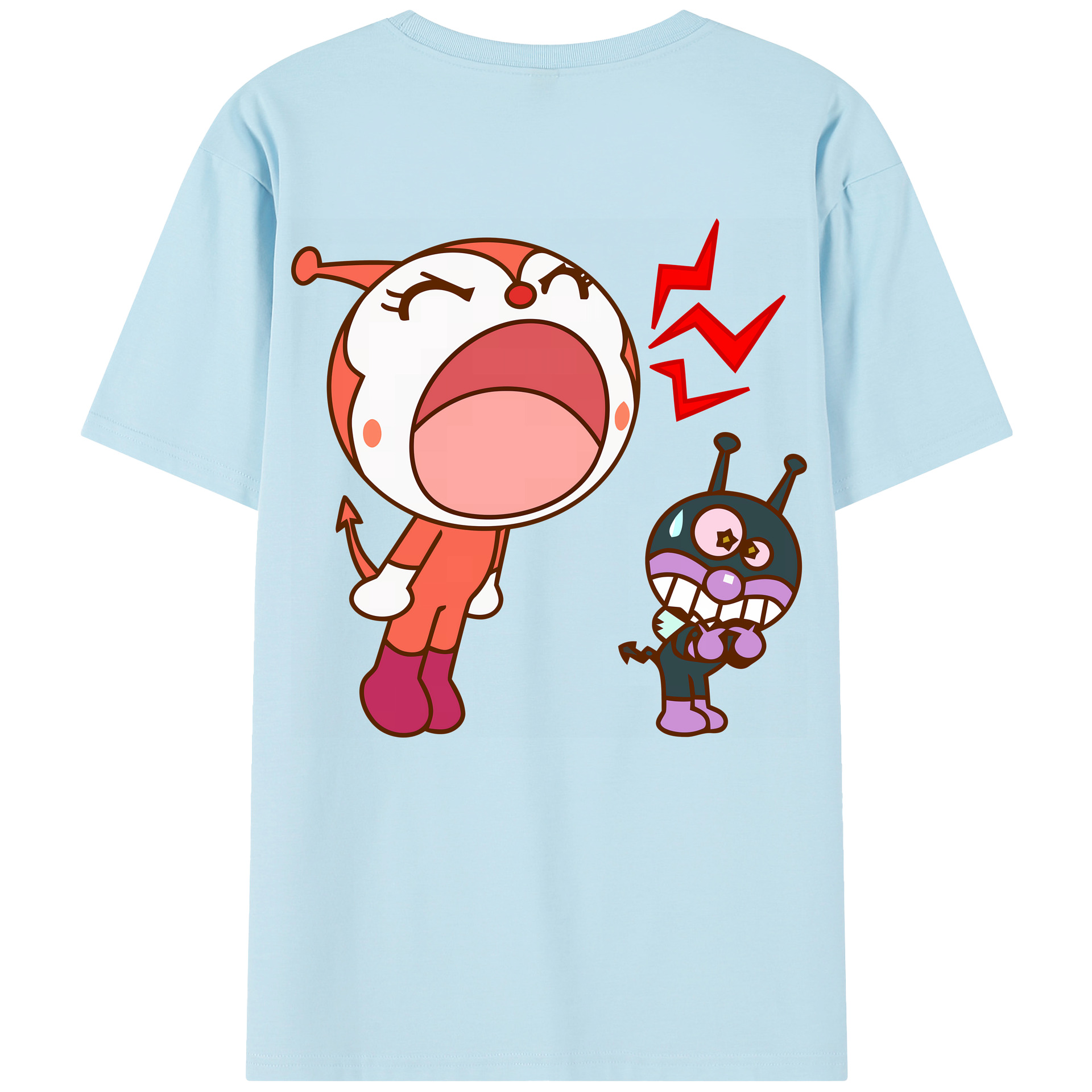 （画像用） アンパンマン Anpanman 綿100％半袖Tシャツ（背面プリント）
